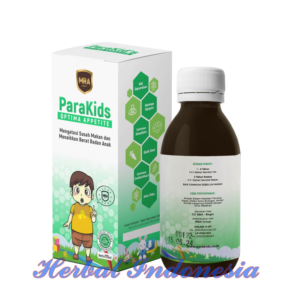 Madu ParaKids Optima Appetite Natural Herb Isi 115ml - Atasi Anak Susah Makan dan Menaikkan Berat Badan