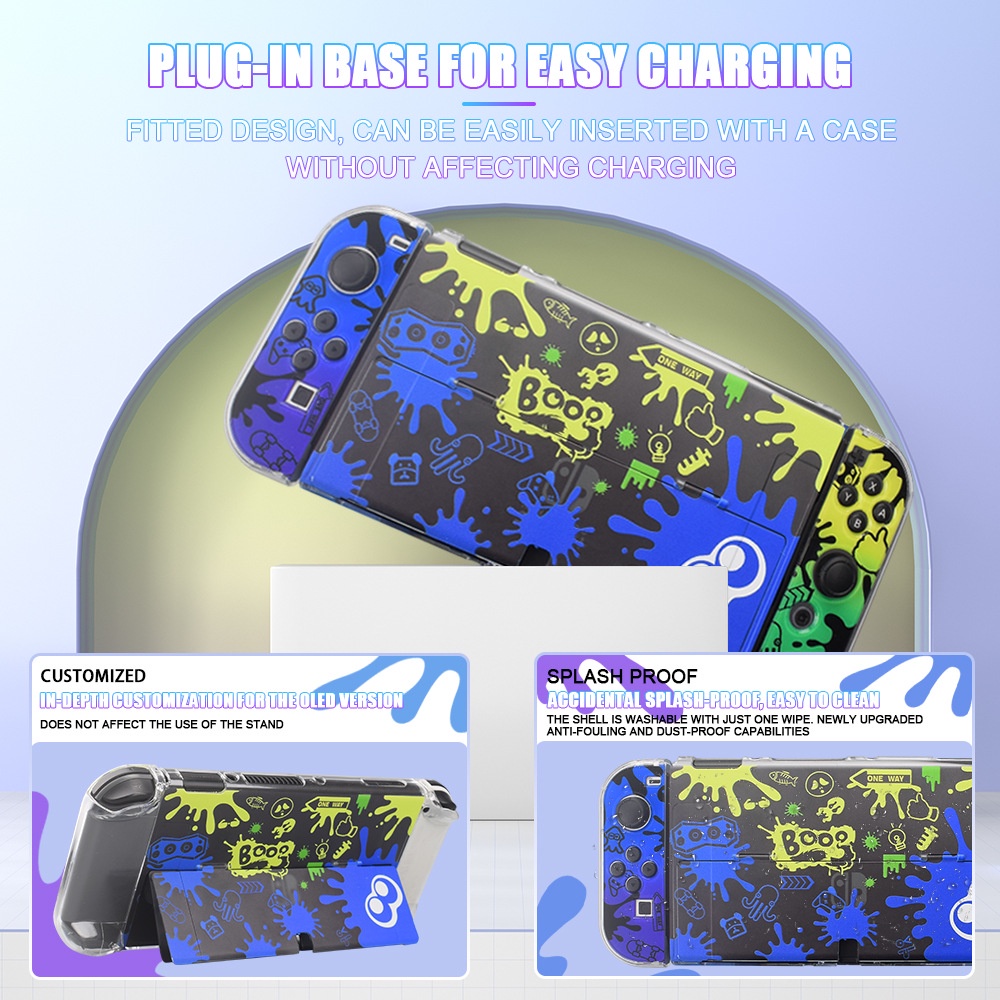 Splatoon 3 Tas Hard Case Pelindung Controller Joy-Con Nintendo Switch V1 V2 / OLED