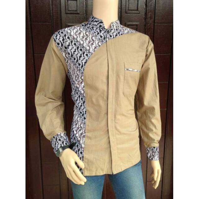 KOKO BATIK || KOKO KOMBINASI BATIK TL410 || BATIK DINARTA || KOKO MURAH || BATIK PEKALONGAN