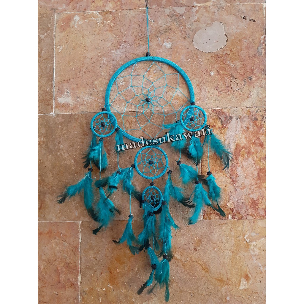 Dream catcher jaring diameter 17cm panjang 52cm