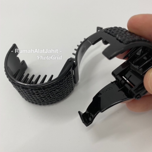 Jepit Rambut bentuk D Permata Hitam 6 cm (uk. Sedang) model 3001