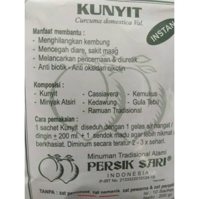 

JAMU KUNYIT PERSIK SARI