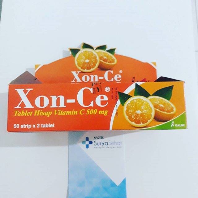 Xon-ce Kalbe 1 strip isi 2 Tablet Hisap Vitamin C - Xonce