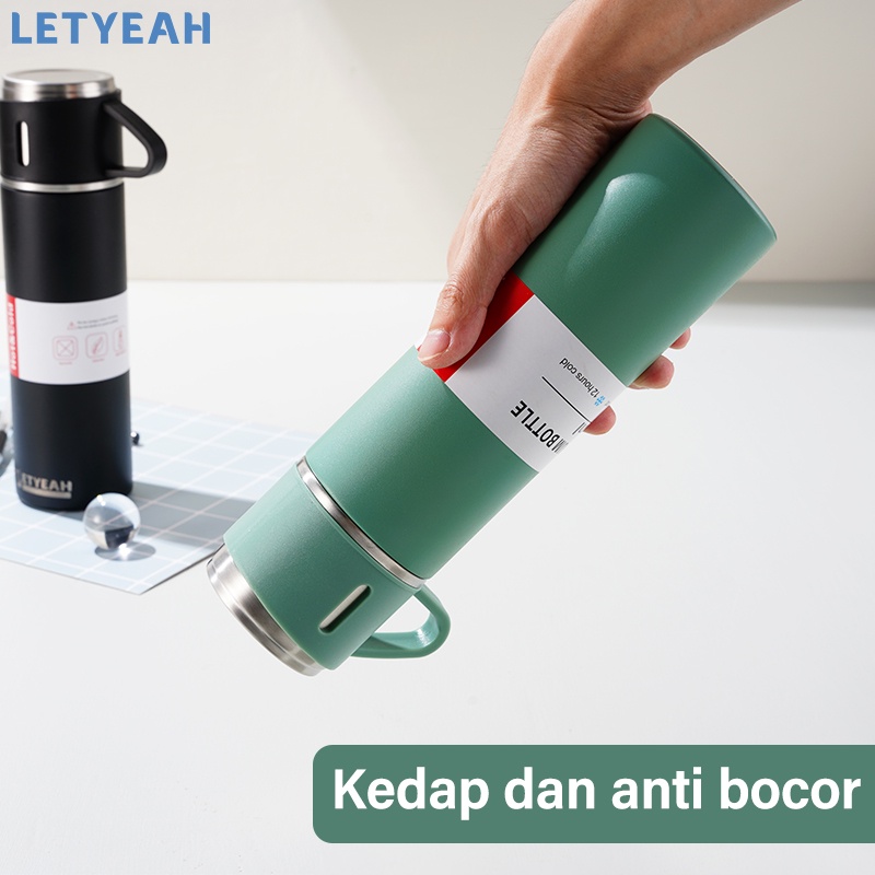 letyeah 500ml Termos air panas /dingin portable / botol minum vacuum flask stainless