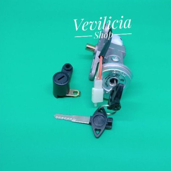 Kunci kontak set mio soul/fino karbu+kunci jok belakang-2