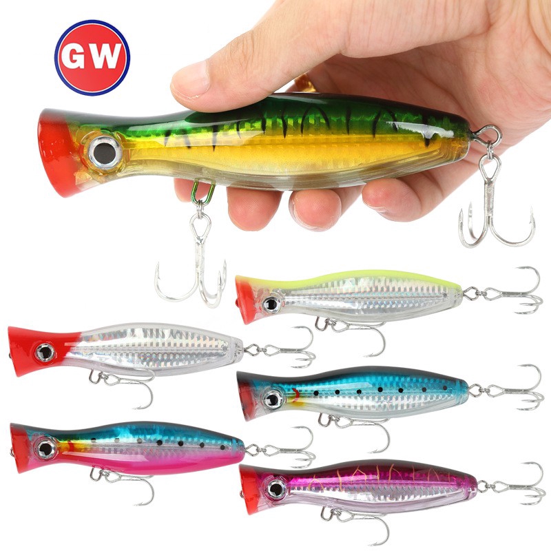 43g/12cm Umpan Pancing Whopper Plopper Popper Big Mouth Top Water Lure Kail Pancing relix nusantara Alat Pancing Murah Alat Pancing Umpan Mancing Umpan Pancing Buatan Umpan Ikan