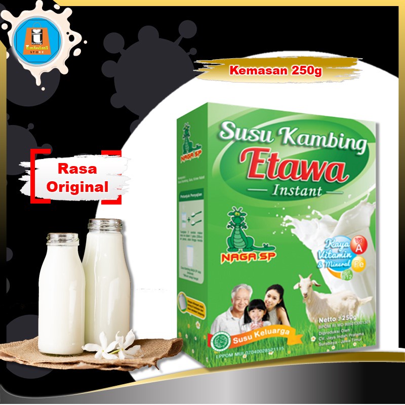 Susu Kambing Etawa Bubuk Naga SP 250gr Untuk Penyakit Asma Sesak Napas dan Gangguan Pernapasan TBC-Original 250gr
