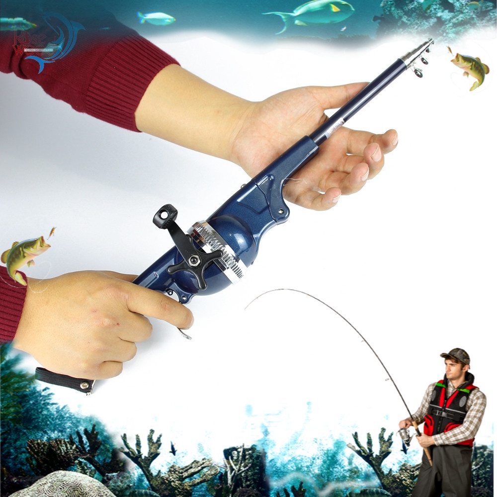 Joran Pancing Foldable Telescopic Fishing Rod 1.3M alat pancing stik pancing fiber joran pancing car