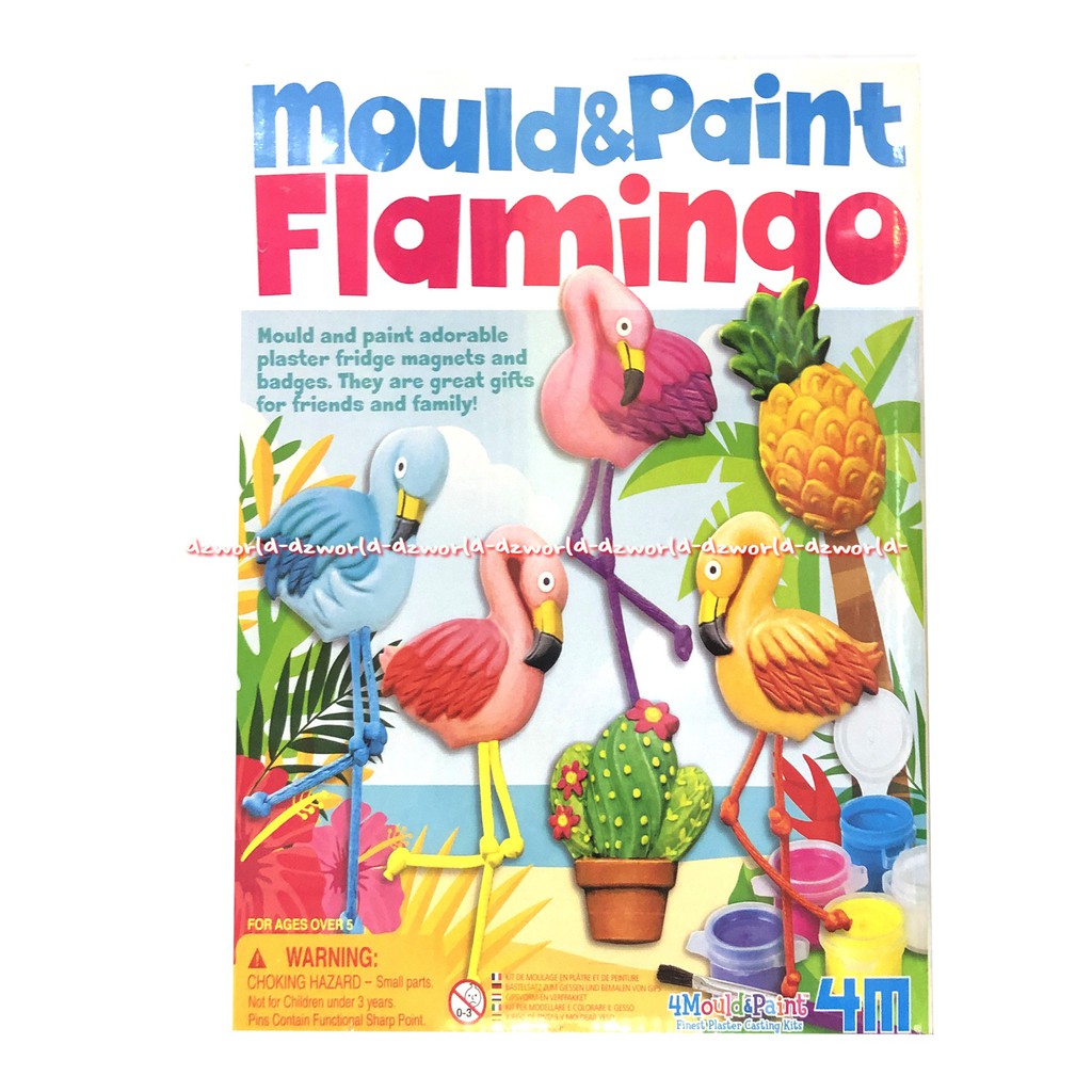 4M Mould &amp; Paint Flamingo Mainan Mencetak Menghias Burung Bangau Flaminggo