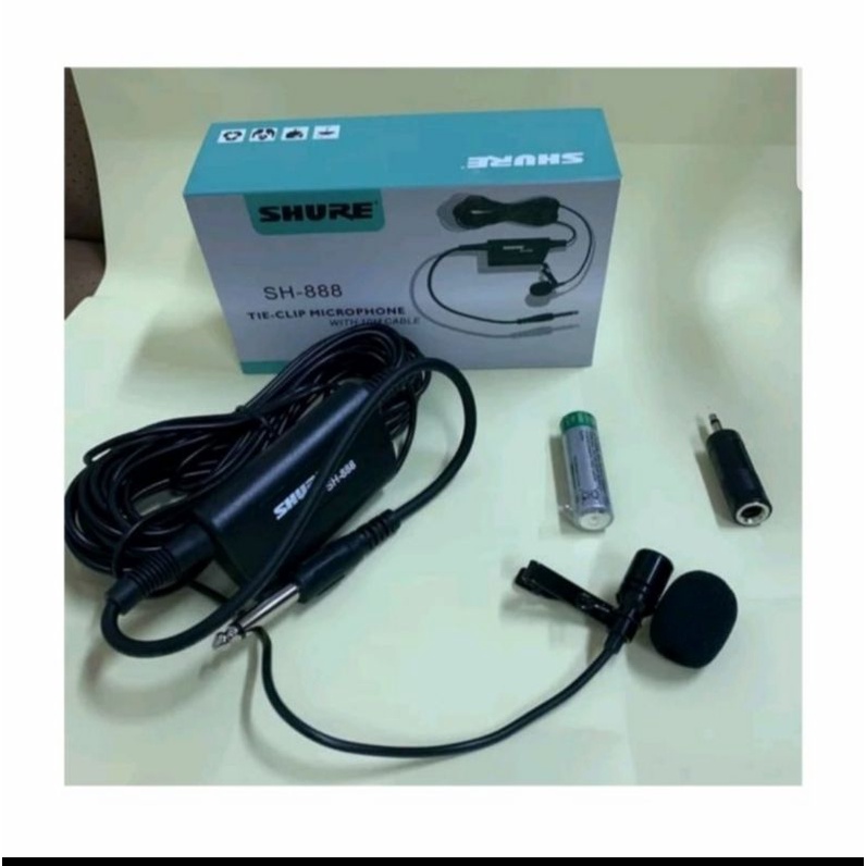 Mic shure clip on sh888 sh 888 condensor microphone sensitif micnya