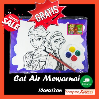 

Set Mewarnai Anak(Cat Air, Kuas, Gambar) 1pcs/ Mewarnai Cat Air/ Mainan Edukasi Mewarnai