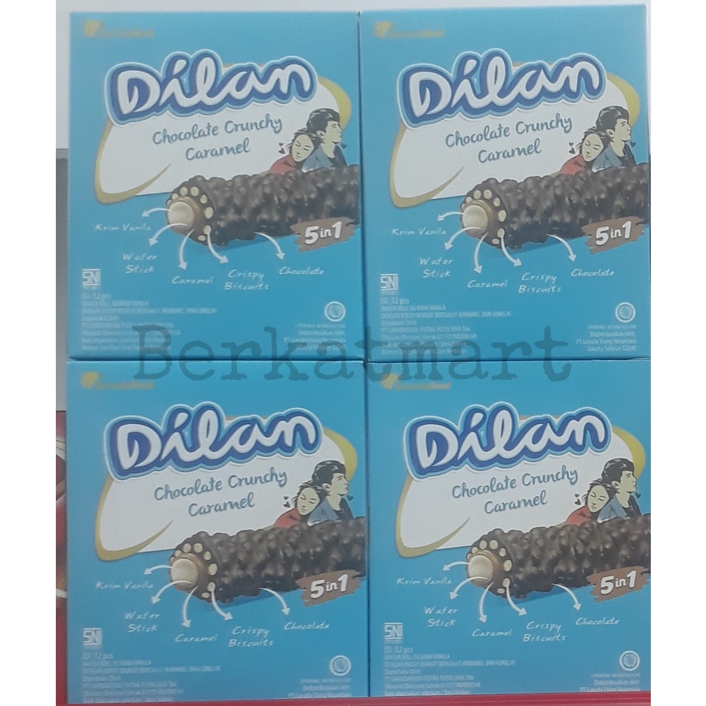 Chocolate Dilan Crunchy Caramel 1 box isi 12 pcs