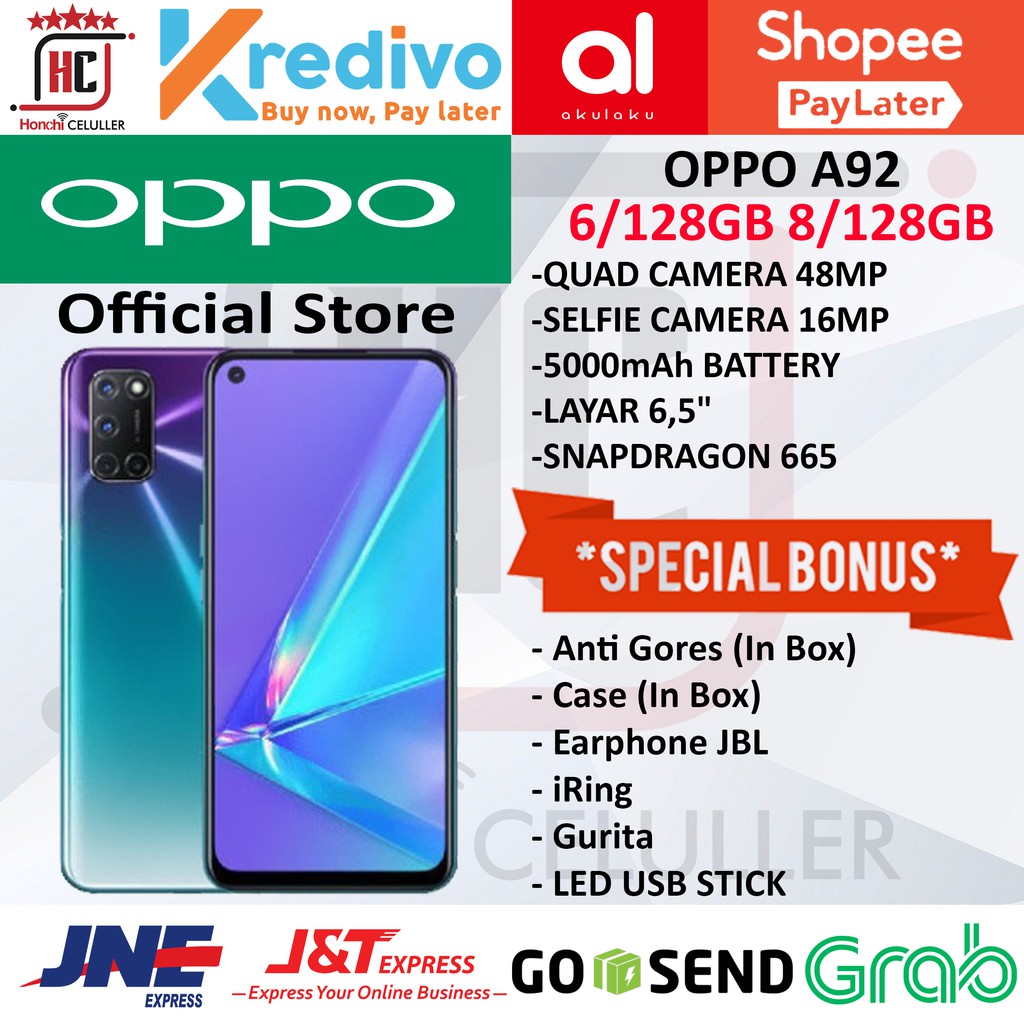 OPPO A92 8/128GB GARANSI RESMI ORIGINAL ORIGINAL FULL BONUS