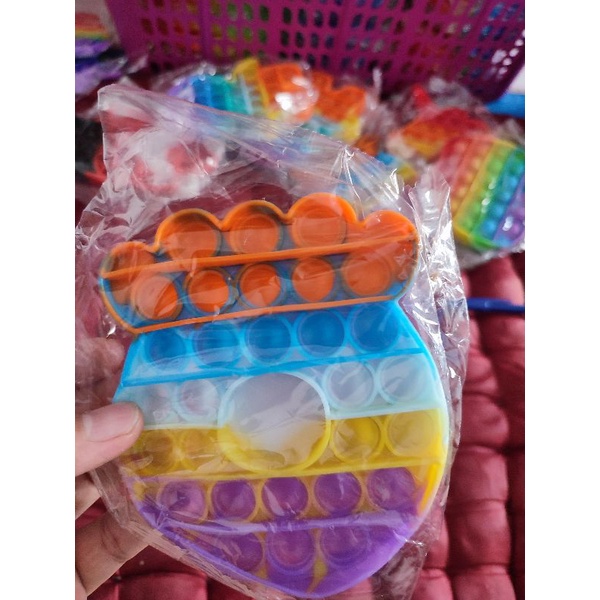《READY STOCK 50+ JENIS》 Mainan Anak Pop it Fidget Unicorn Rainbow Versi 1-Cumi