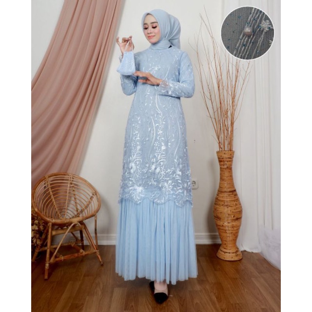 Gamis kebaya Tutu Polos / Gamis Kondangan / Gamis Pesta / Gamis Tile / Gamis / Gamis Modern / Gamis Wisuda / Gamis Lamaran