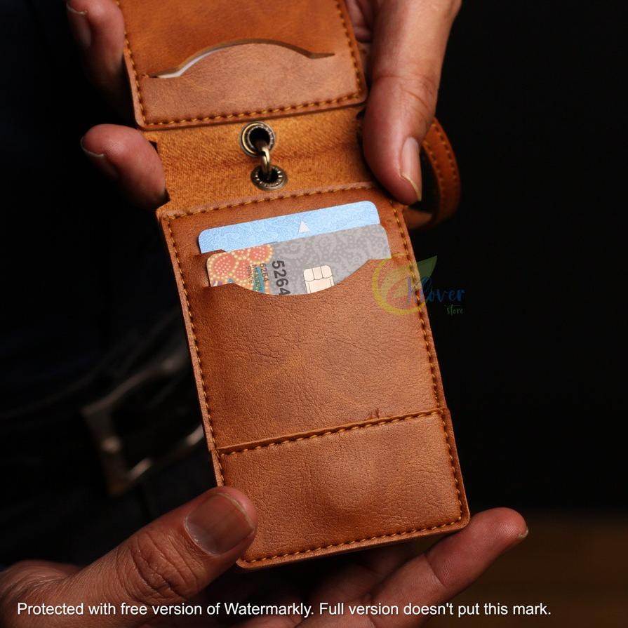 

Ready 8CRA0 Card Holder Front Id Card Kalung Holder Name Tag Kulit Souvenir P80 Ready stock