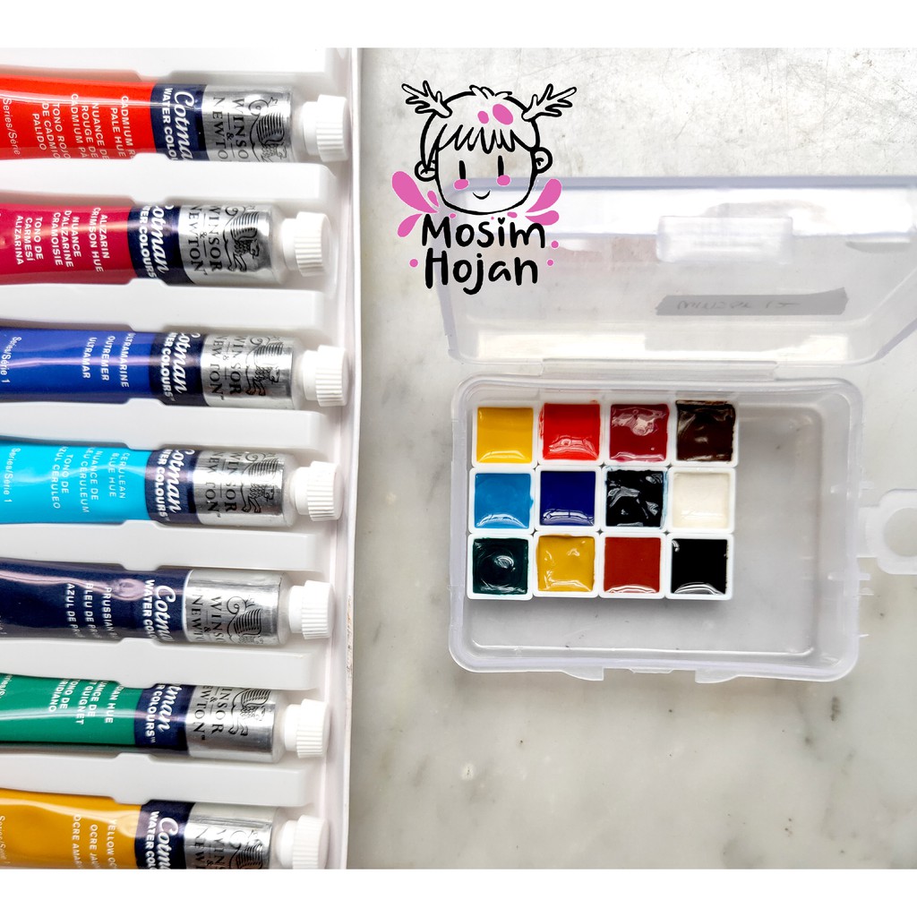 

Cotman winsor newton cat air watercolor 12 warna share in mini pan