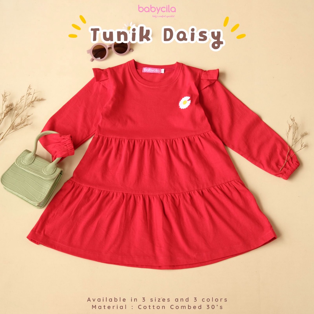 Babycila Tunik Daisy  Bahan Kaos Combed 30s Anak Perempuan 1-6th