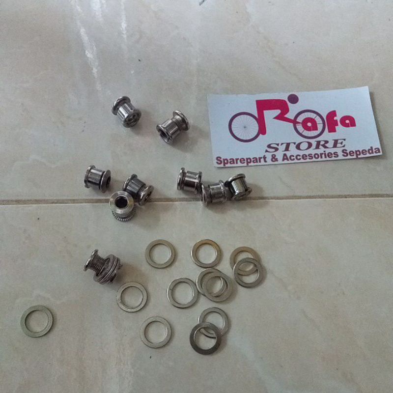 Ring untuk baut chainring sepeda, ring baut chainring