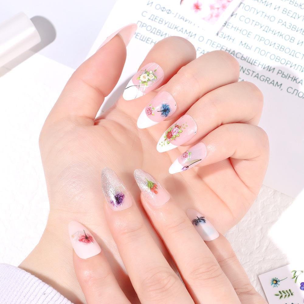 Preva Stiker Kuku Manicure Rose Flowers Anti Air Dekorasi Nail Art