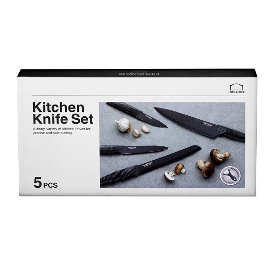 LocknLock Exclusive Cookplus Knife Set Black &amp; Pastel