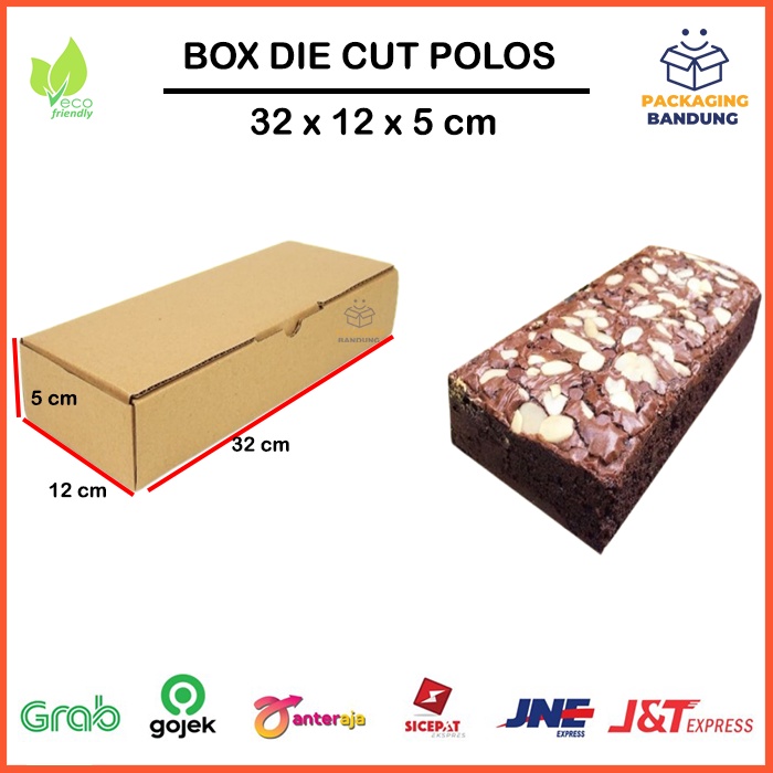 

Kardus Die Cut Polos 32x12x5 cm Kue Pizza Cake Pudding Brownies, Single Wall Tebal 3MM