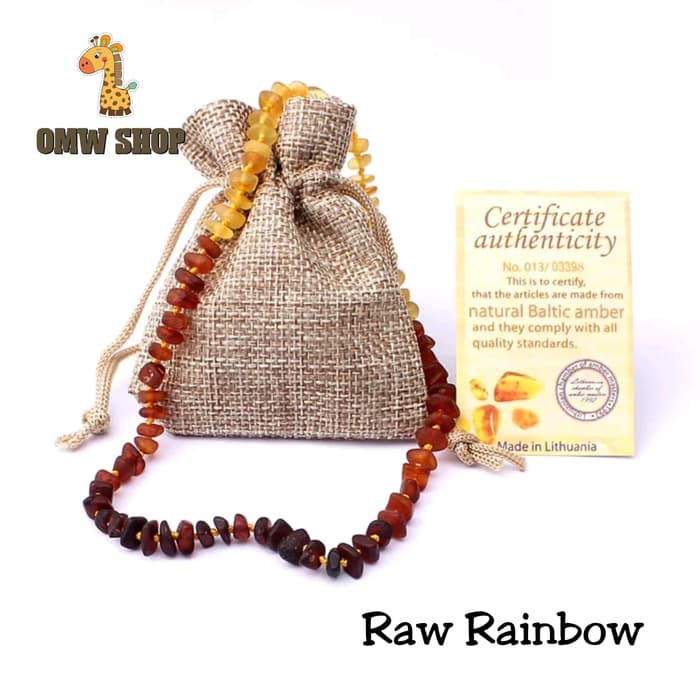 raw honey amber teething necklace
