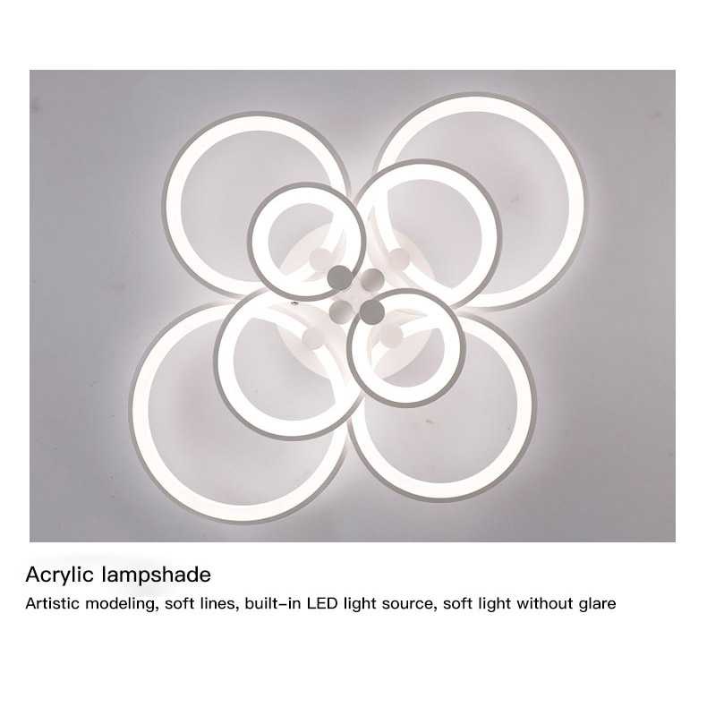 TD-DHA MINGKO Lampu LED Plafon Modern Ceiling Light 6 Ring - 0528