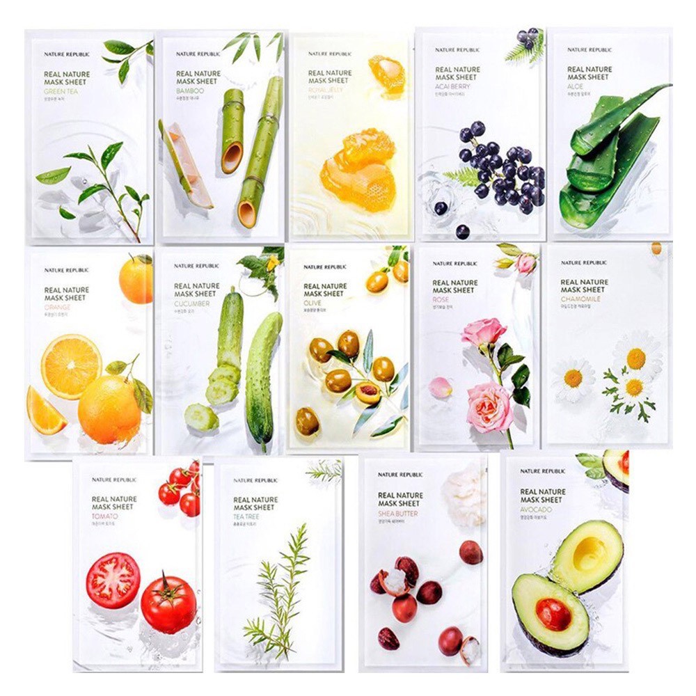 NATURE REPUBLIC SHEET MASK / MASKER WAJAH SKINCARE ORIGINAL