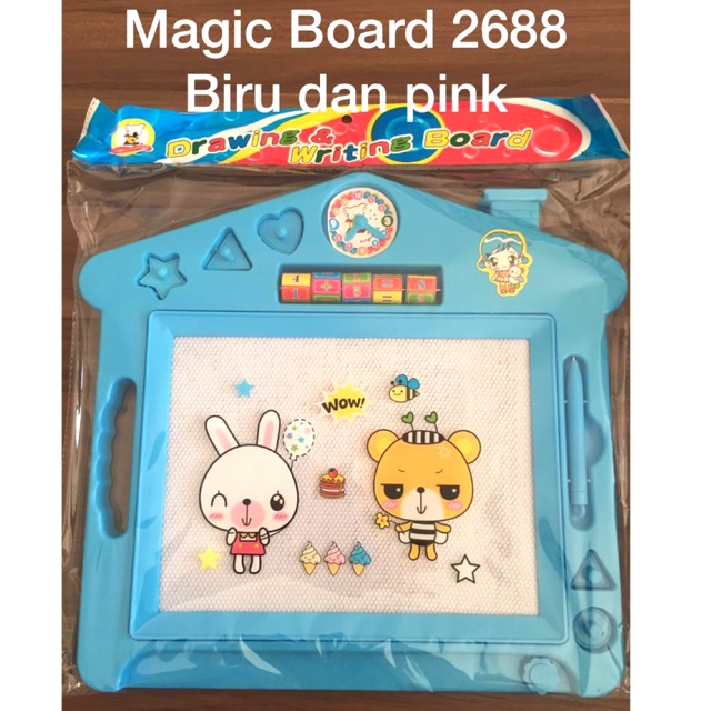

Magic board, papan tulis ajaib plus mainan, drawing & writing board kode 2688