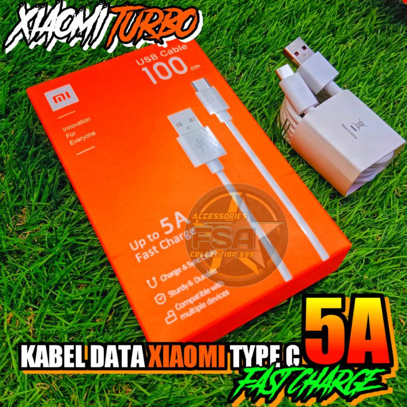 Kabel XMI Mi Turbo Charger 5A type C Support untuk XMI POCO X3 NFC, POCO X3 PRO, dan POCO F3