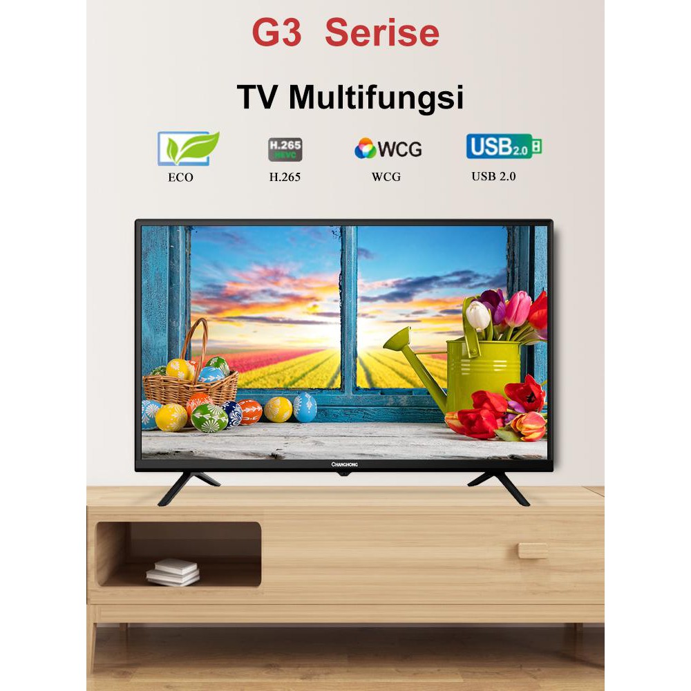 Changhong L32G3 TV LED [32 Inch] USB musik dan video dengan desin tipis murah bergaransi 1 tahun