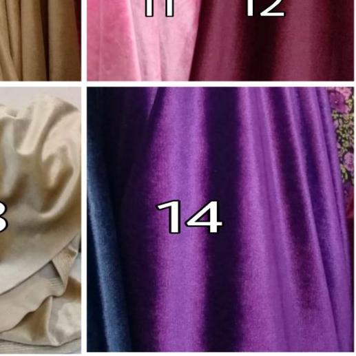 ✶ velvet beludru premium. bahan bludru Stretch grade A. kain gaun pengantin. kain bulu ✮
