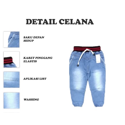 Celana Joger Jeans Anak 2-5 Tahun Jogger Panjang 468 Jean Laki-laki