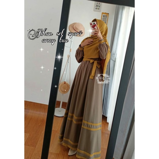 JIHAN SET SYAR'I ORI ATHATA (GAMIS REMAJA TERBARU BUSUI FRIENDLY MATT ITYCREPE PREMIUM)