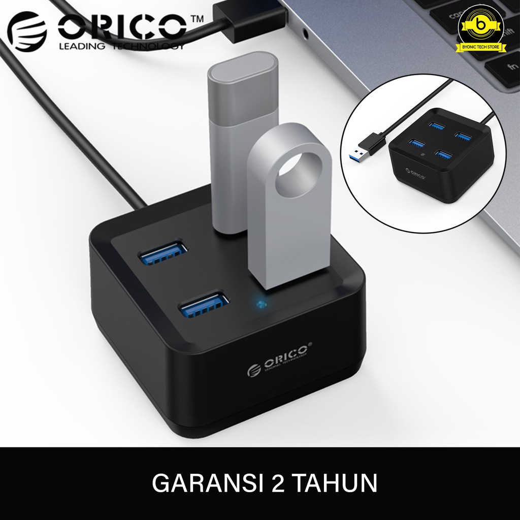 USB HUB 4 Port ORICO USB 3.0 Ultra Mini - DH4U-U3-10 USB Terminal Original USB Port Colokan Usb Bany