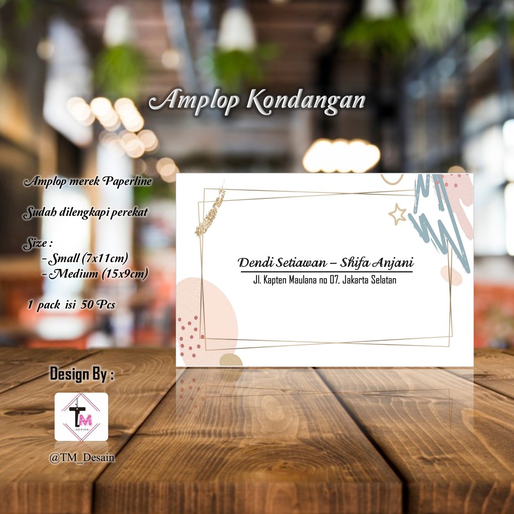 

isi 50 pcs Kode C76 - Amplop Kondangan / Amplop Printing / Amplop Desain