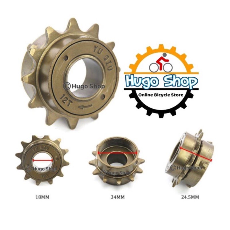 Gear Freewheel 12T Drat Single Speed Steel