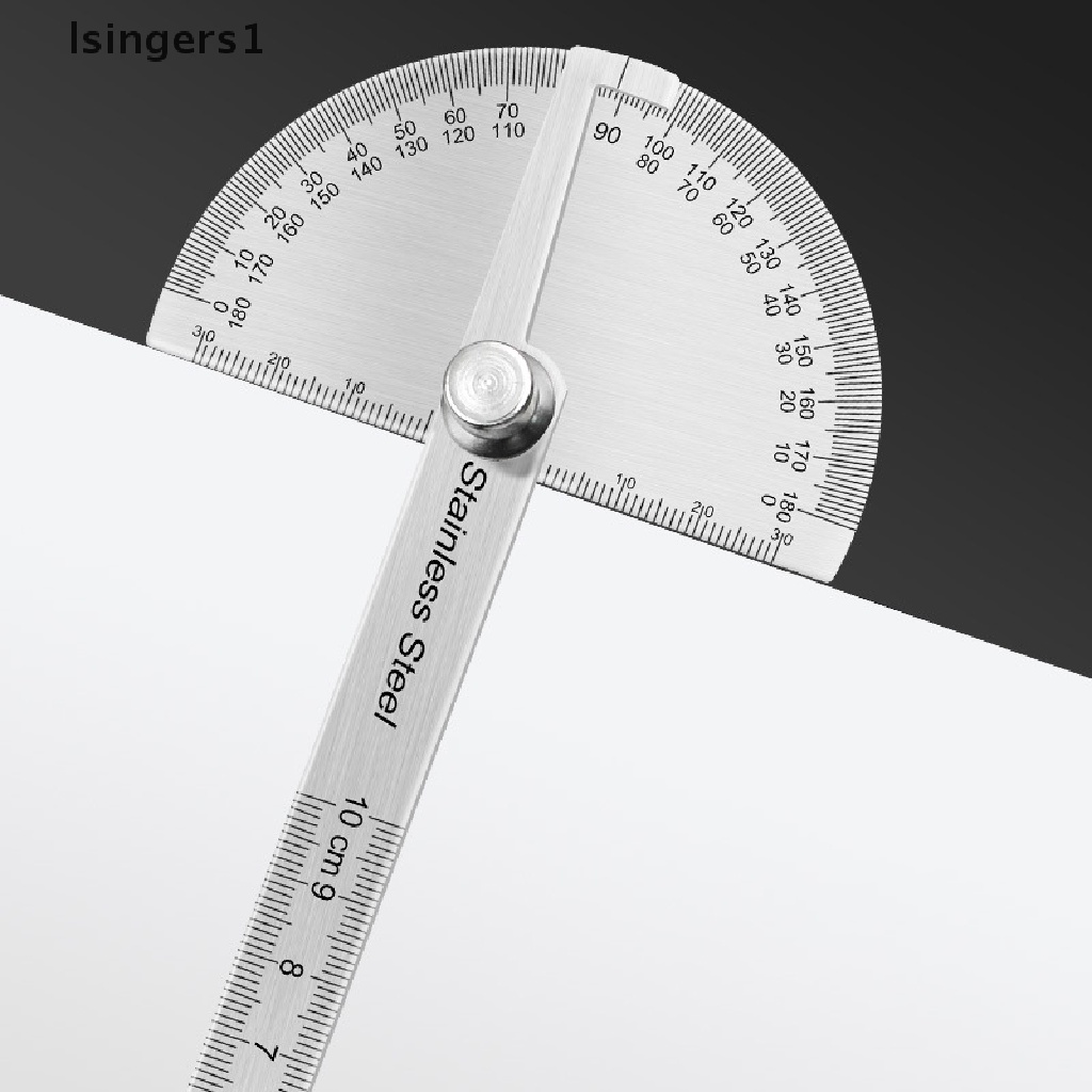 (lsingers1) Penggaris Goniometer 180 Derajat Bahan Metal Untuk Pengerjaan Kayu