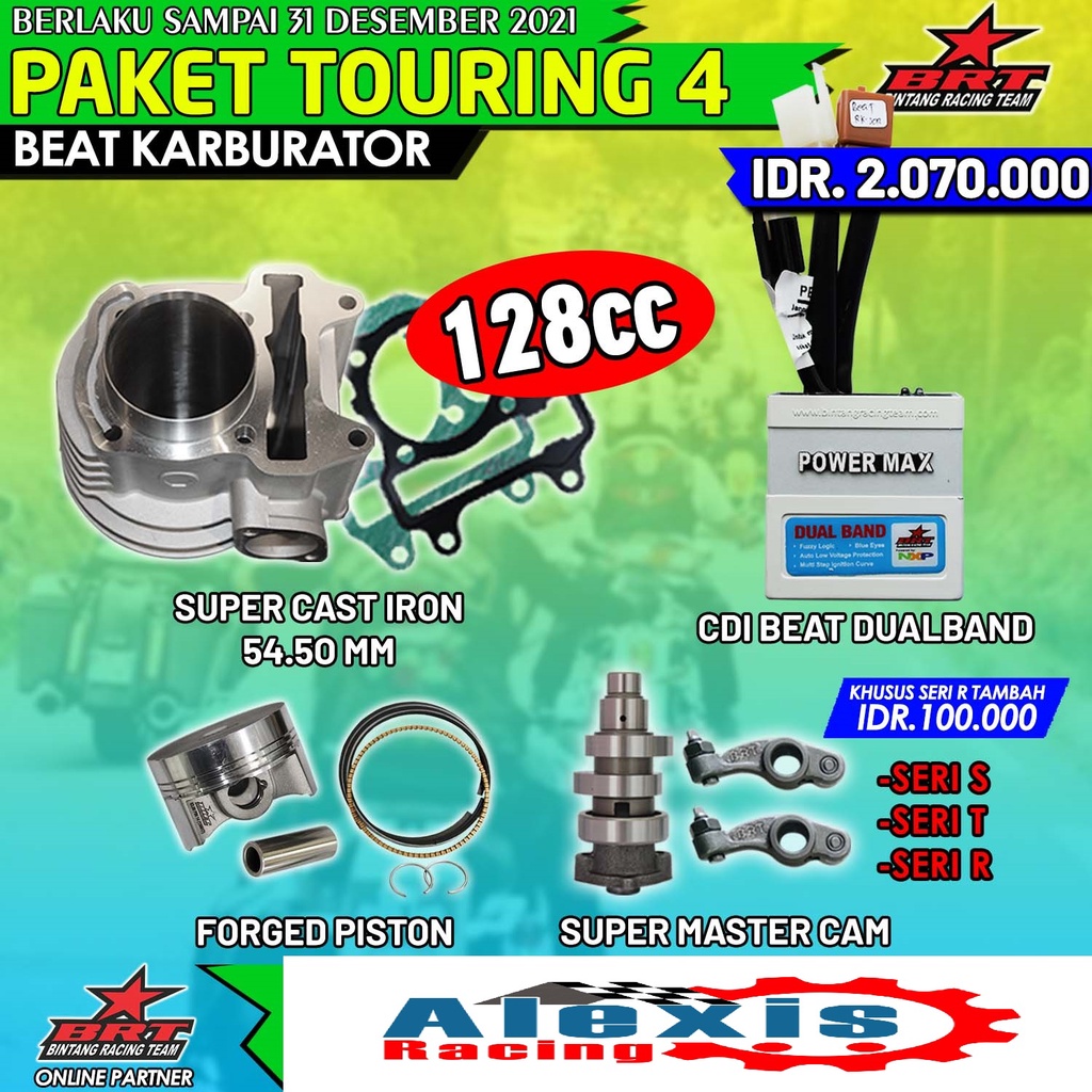 Paket Bore Up Blok Cast Noken As BRT Beat Karbu Up 128cc