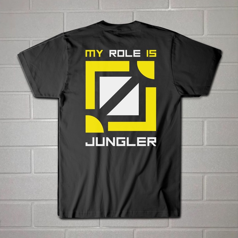 BAJU KAOS DISTRO MOBILE LEGEND ALL ROLE HITAM PRIA  STEETWEAR  AESTHETIC PAKAIAN ATASAN OVERSIZE T S