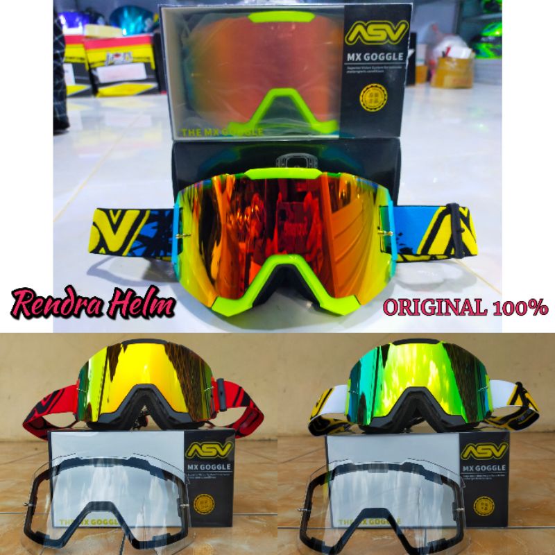 KACAMATA GOOGLE MOTOR CROSS ASV LY-67 MAGNET ORIGINAL 100%