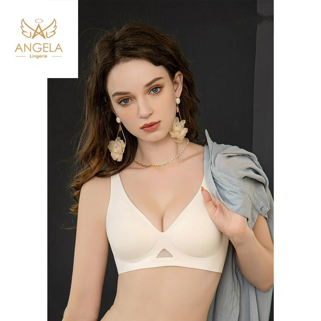 ANGELA PREMIUM JAPAN Bra BH Push Up Tanpa Kawat Wanita Bikini Sport Beha Lingerie Korea Fashion Bralette Remaja Perempuan Sexy Pakaian Dalam COD Renang Motif Cewek Pita Bunga Murah Lovey Tali Jumbo