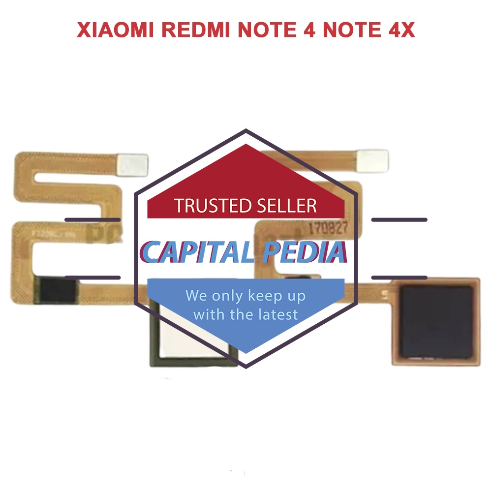 FLEXIBLE FLEXIBEL FINGERPRINT SIDIK JARI XIAOMI REDMI NOTE 4 NOTE 4X MEDIATEK ORIGINAL NEW
