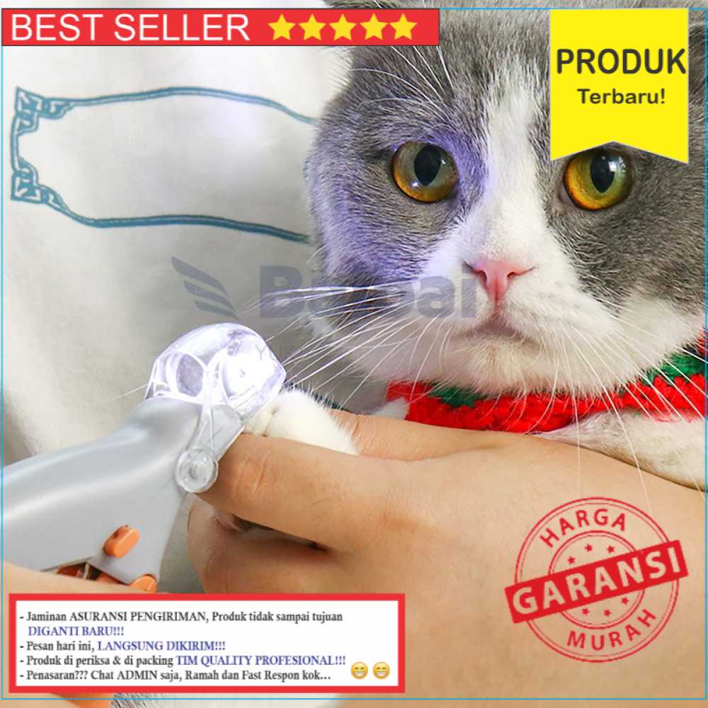 

TERBARU Alat Peralatan Perawatan Binatang Gunting Kuku Anjing Kucing LED Pet Nail Toe Claw Clipper 3 Mata Pisau Tajam Ada Lampu LED Model Baru Murah