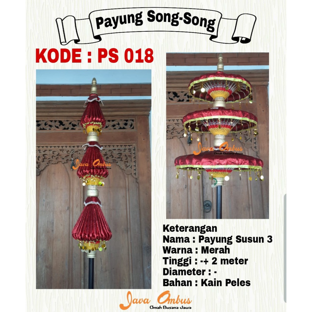 Payung Hias Payung songsong Payung songsong agung Payung keraton Payung agung Kode PS018 | Java Ombu