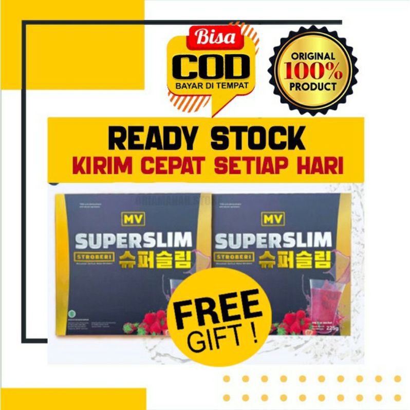 MVSUPERSLIM 1 Box isi 15 sachets 225 grams by Maria Vania MV SUPER SLIM Original Diet Detoks Langsin