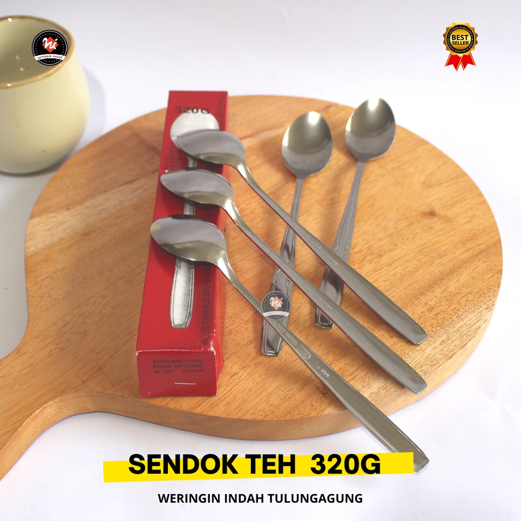 Sendok Teh Stainless Panjang - Sendok Es Stainless Panjang - Sendok Teh Tebal Premium - Sendok Cake 