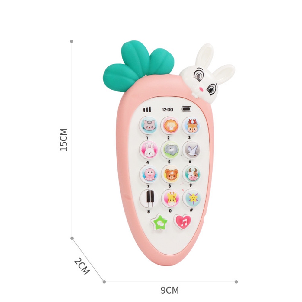 Ivorybaby Telepon mainan bayi untuk belajar dan bermain ponsel mainan edukasi bayi dengan lampu dan musik