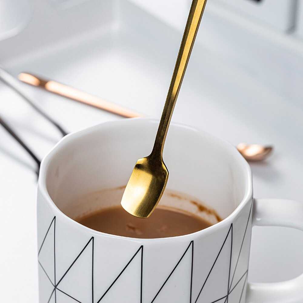 Sendok Pengaduk Minuman Kopi Teh Spoon Stainless Steel Gagang Panjang Sendok Takar Perlengkapan Dapur Berkualitas